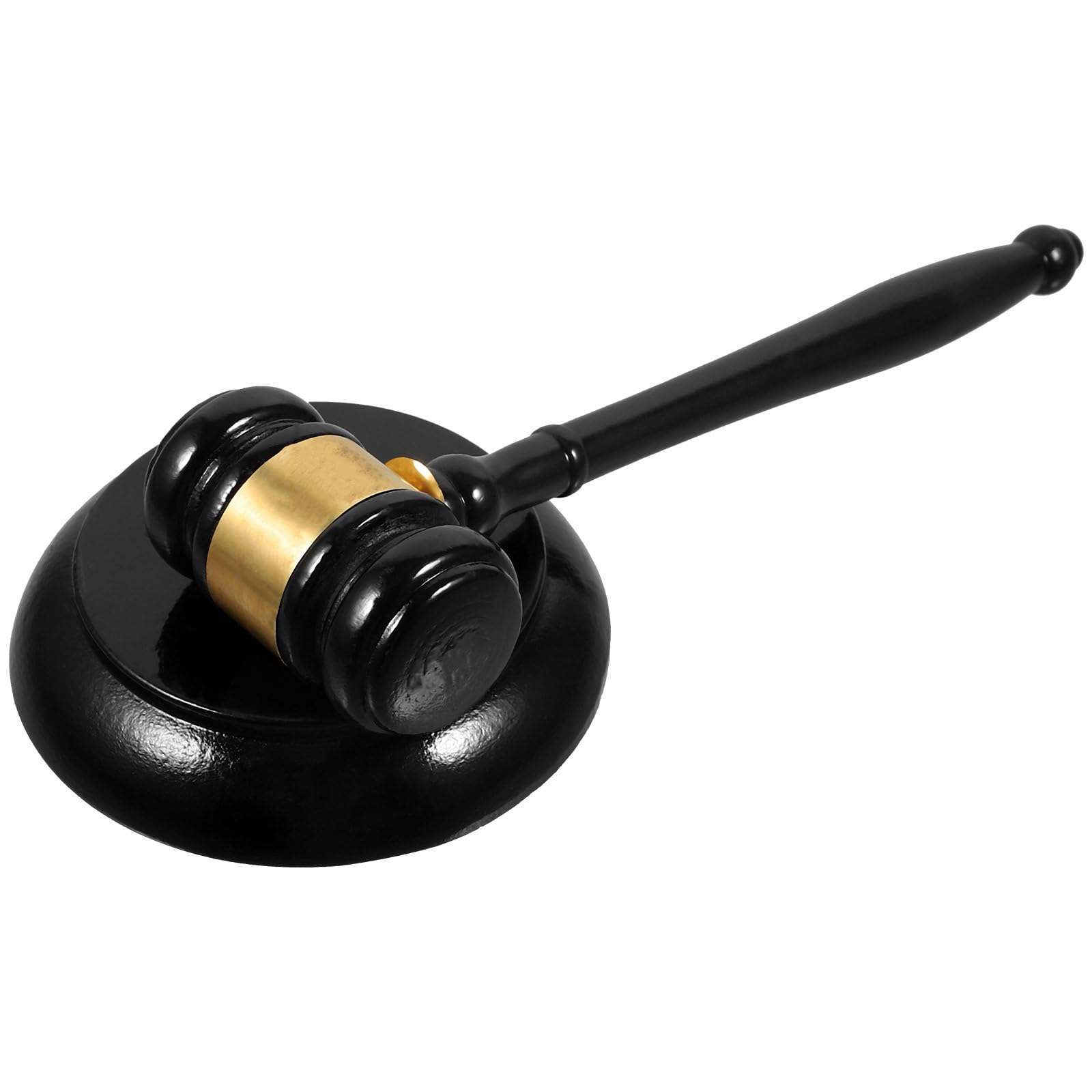 Martillo de juez de madera negro con mazo para subasta 8