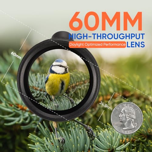 image for YEE 20-60x60 Spotting Scope for Target Shooting, 60mm HD BAK4 Fully Mu