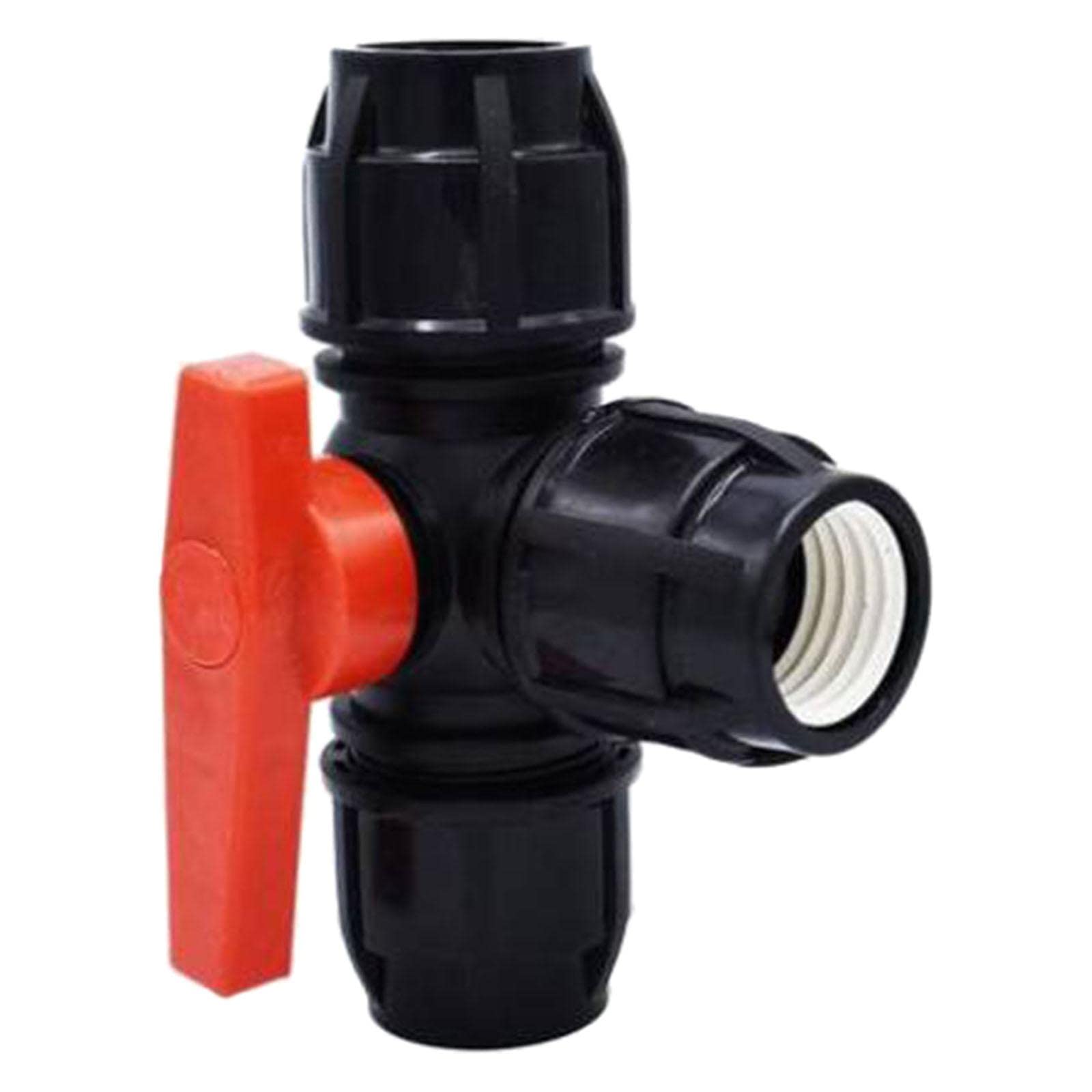 perfk Válvula de rápida de Tres vías PE Válvula de, Accesorios Acoplador de tubería de Agua Accesorios de tubería Rendimiento, diámetro Interior 32 mm