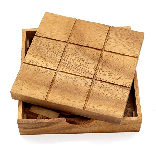 Noughts and Crosses Tic Tac Toe Holzbrettspiele Wohnzimmer Couchtisch Dekor Spiel – Bild 4