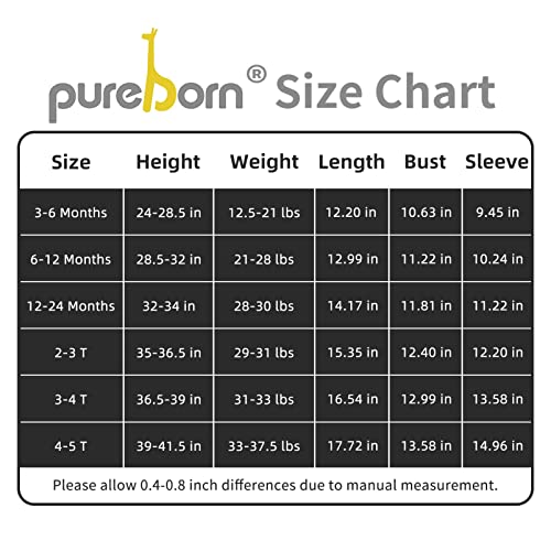 pureborn Casaco quente para bebês meninas meninos - cardigã de malha de algodão com fecho de botão,