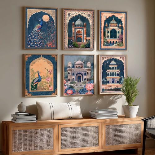 Image of kotart Pichwai Art Paintings with Frame for Home Decoration - Traditional Framed Painting for Living Room Bedroom Office Decor - Painting for Wall Decoration - (19X25 INCH, G)