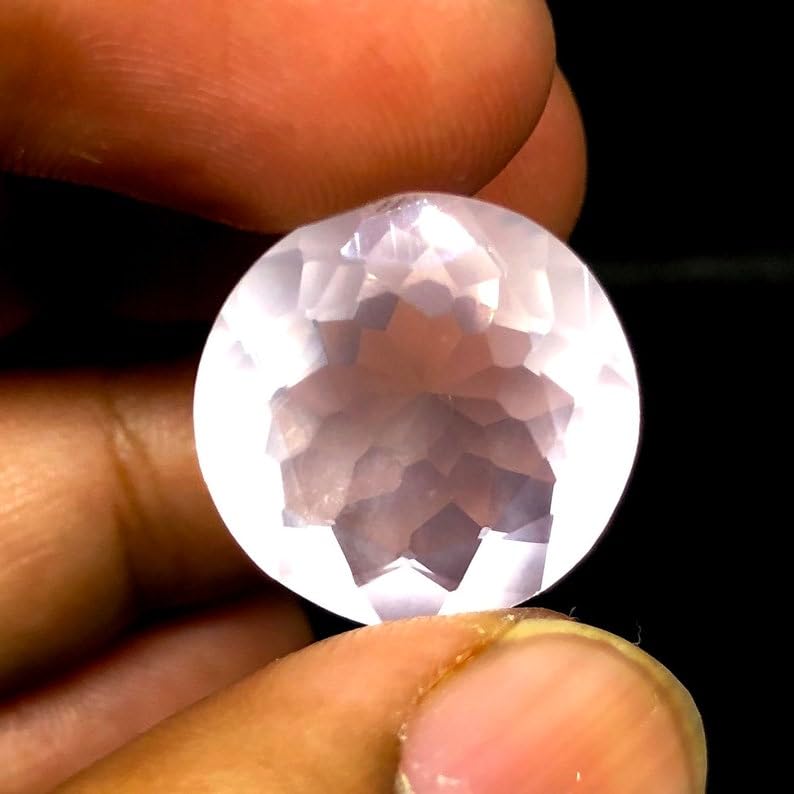 Quartz rose véritable 16mm pour fabriquer un collier cadeau unique