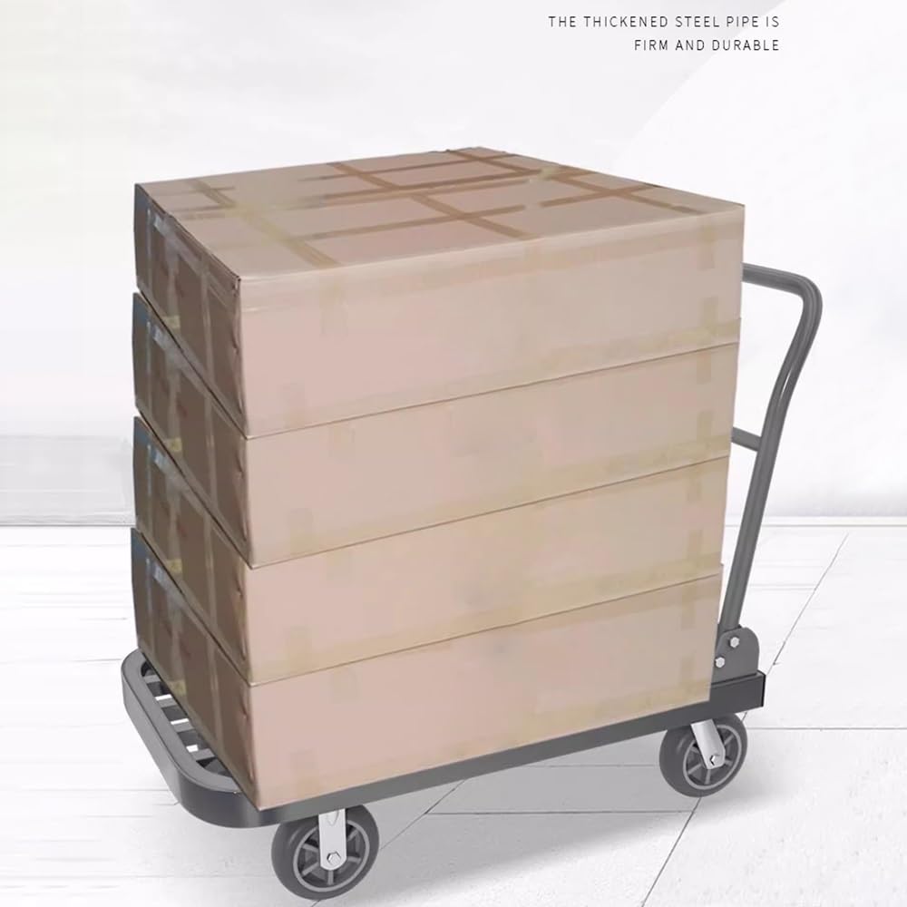 Carretilla de Mano Carga de Remolque Plegable Trolley Empuje Camionero camión Plano camión Cuadrado camión camión de Carga extendido Carretilla de Mano(Small)