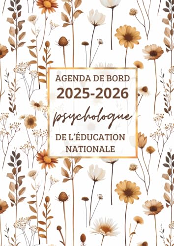 livre Agenda de bord 2025/2026 Psychologue de l’Éducation Nationale : Carnet de Bord 2025 2026 PSY-En | Calendrier & Vacances Scolaires, Organiseur Semainier | Format A4.