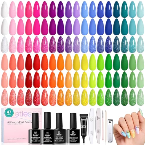 beetles Spring Gel Polish Set - 36 Colors Pastel Neon Gel Nail Polish Pink Red Green Blue Yellow...