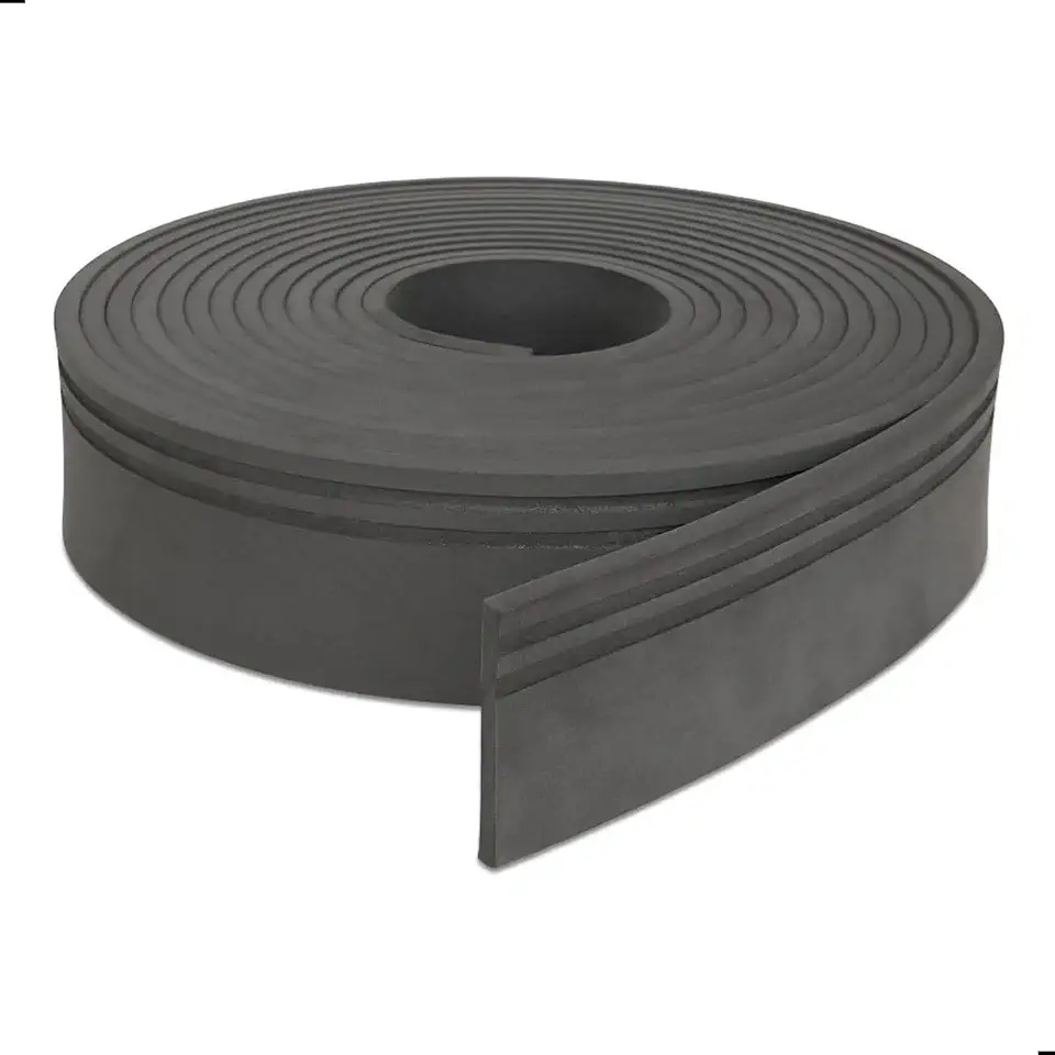Rodapé Moldura Autocolante Eva Flexível 7cm 10 Metros Cinza 7c2s2