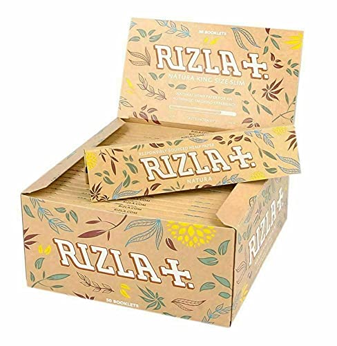 RIZLA Natura/Natural Organic King Size Slim Rolling Smoking Papers 15 booklets