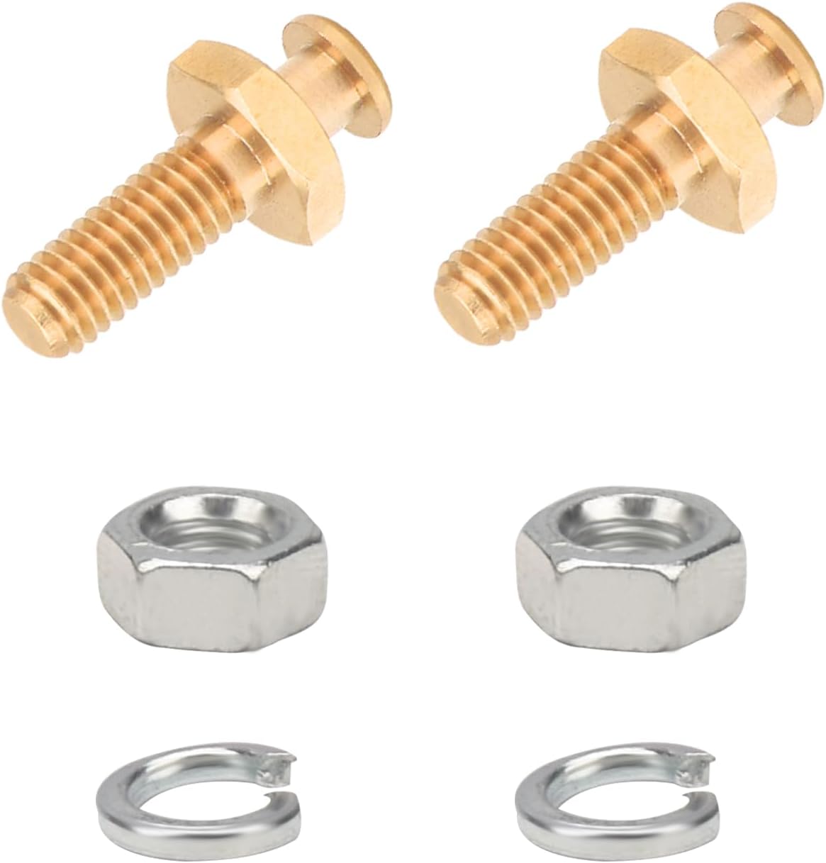 2 Set 20-40 Stainless Transmission Kickdown Stud Kit, for Transmission Kickdown Cables & for Carburetor Hookup - Includes Washer Nuts and Lockwasher