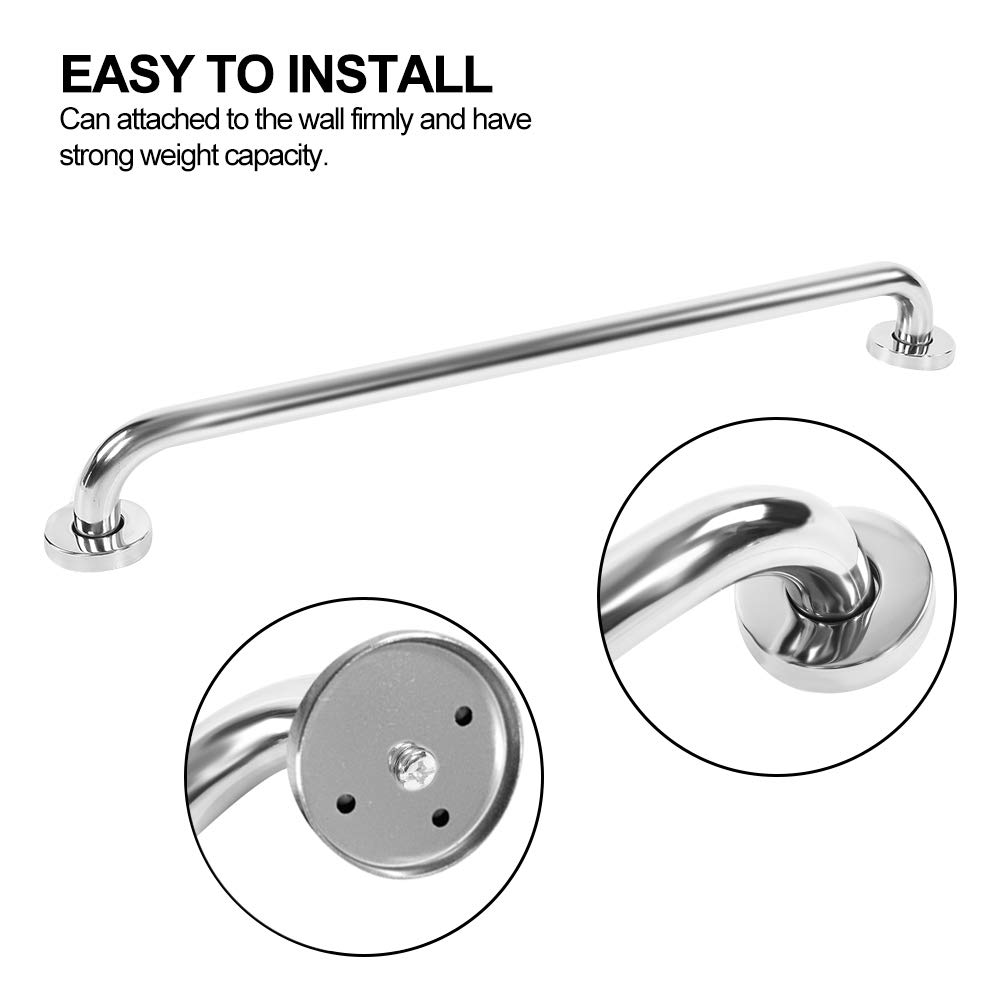 SANON Maniglione per doccia, 60 cm, in acciaio inox, spessore di 60 cm, per vasca da bagno, doccia, WC
