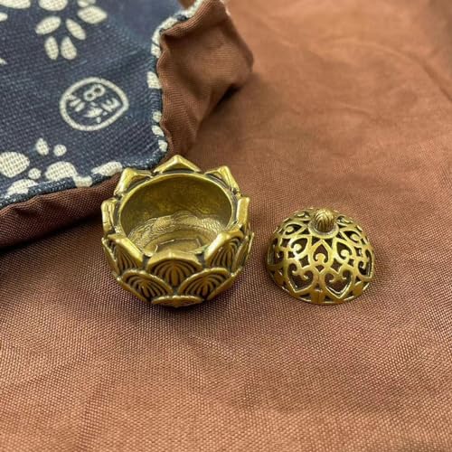 Xisakaca 2 Pcs Mini Brass Lotus Flower Incense Holder thumb #5