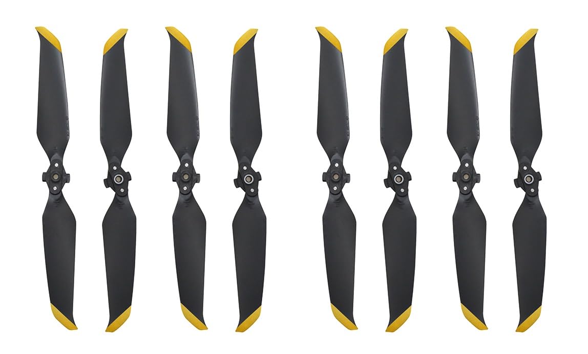 Propellers for DJI Mavic AIR 2/2S Drone Tip Low-noise Quick Release 7238F (4 Pairs (8x Gold Tips))