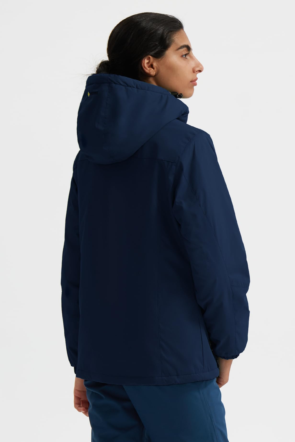 GEMYSE Donna Giacca da Sci impermeabile montagna Giacche Pile invernale antivento Cappotto con Cappuccio