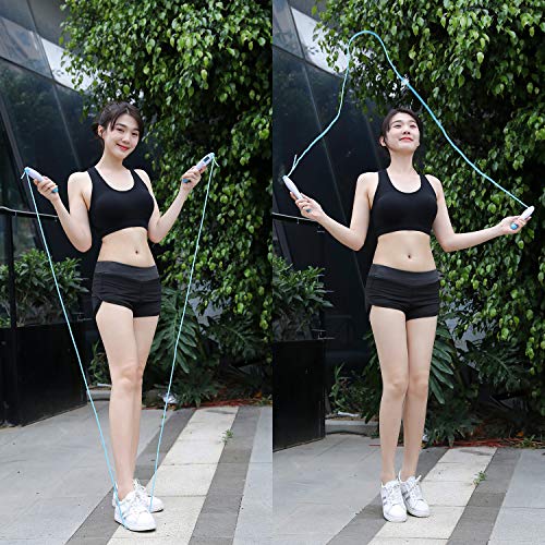 DECDEAL Corda de pular Corda de pular velocidade corda ajustável e corda de pular digital Contador d