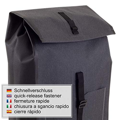 Andersen 43 Liter Tasche Basil Urban Dry grau, wasserdicht – Bild 5