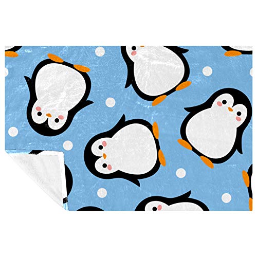 Couverture pingouin douce cadeau idéal pour réchauffer les soirées - 2