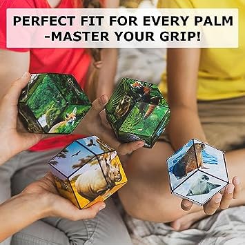 Shashibo DODECA Magnetic Puzzle Cube Bundle, Jungle, Savannah and Artic