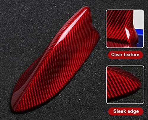 Red Carbon Fiber Auto Roof Shark Fin Antenna Cover Trim for Toyota 86 Scion FR-S GT86 2012-2019