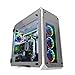 Thermaltake View 71 Snow 4-Sided Tempered Glass Vertical GPU Modular SPCC E-ATX Gaming Full Tower Computer Case Chassis 3-Way Radiator View with 2 White LED Riing Fan Pre-Installed CA-1I7-00F6WN-00