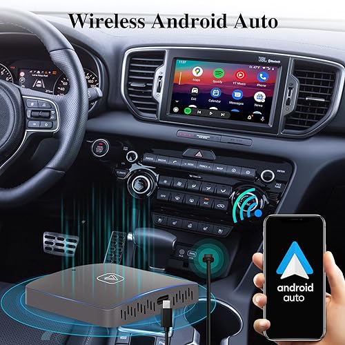 Adaptador automotivo sem fio Android para carro, converte OEM com fio de fábrica Android automático