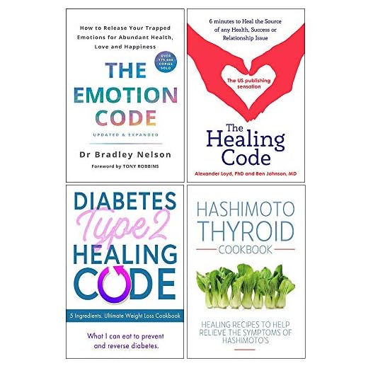 Der Emotionscode, der Heilungscode, der Diabetes-Typ-2-Heilungscode, das Hashimoto-Schilddrüsen-Kochbuch, 4 Bücher-Sammlungsset