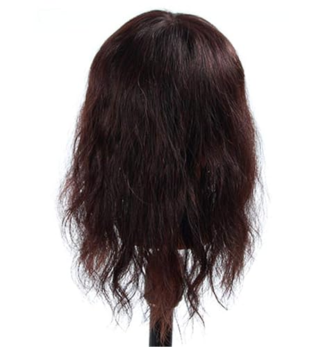 Miniatura 2 de Extensiones onduladas de cabello humano real, parte media con clip, parte superior ondulada, tupé para mujeres con pérdida de cabello (16 pulgadas,