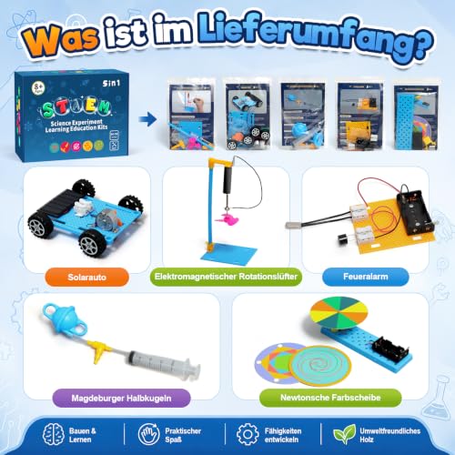 ADUSRIZ Experimente für Kinder 8+, Elektronik Bausatz, Elektrobaukasten für Kinder, STEM Physik, Elektronik Baukasten, Bausatz Kinder… – Ansicht 2