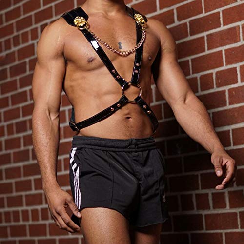 Men's Patent Leather Harness2