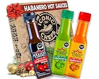 ICONIC CHEFS® Habanero Chili Hot Sauce Geschenkset 100% MEXIKO – MEXICO LINDO Chili Sauce Geschenkset Männer – 3x Scharfe Soße – Grillsaucen Geschenkset – Scharfe Soßen Set– Grill Geschenke für Männer