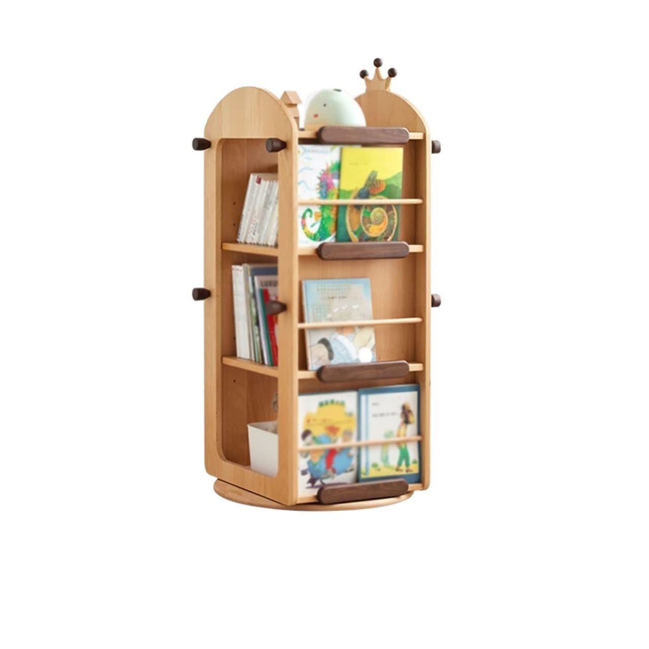 Półka na książki Kreatywny podłogę Rotatable regał Mały szafka do przechowywania książki Nadaje się do studiów w salonie biuro biblioteka