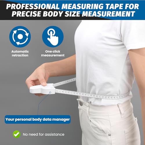 Set de 4 cintas métricas retráctiles para medir cuerpo miniatura 5