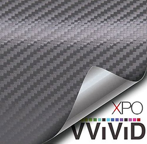 Image of VViViD Dry Carbon Fibre Detailing Vinyl Wrap Tape 2 inch x 20ft DIY Roll (Gunmetal Grey)