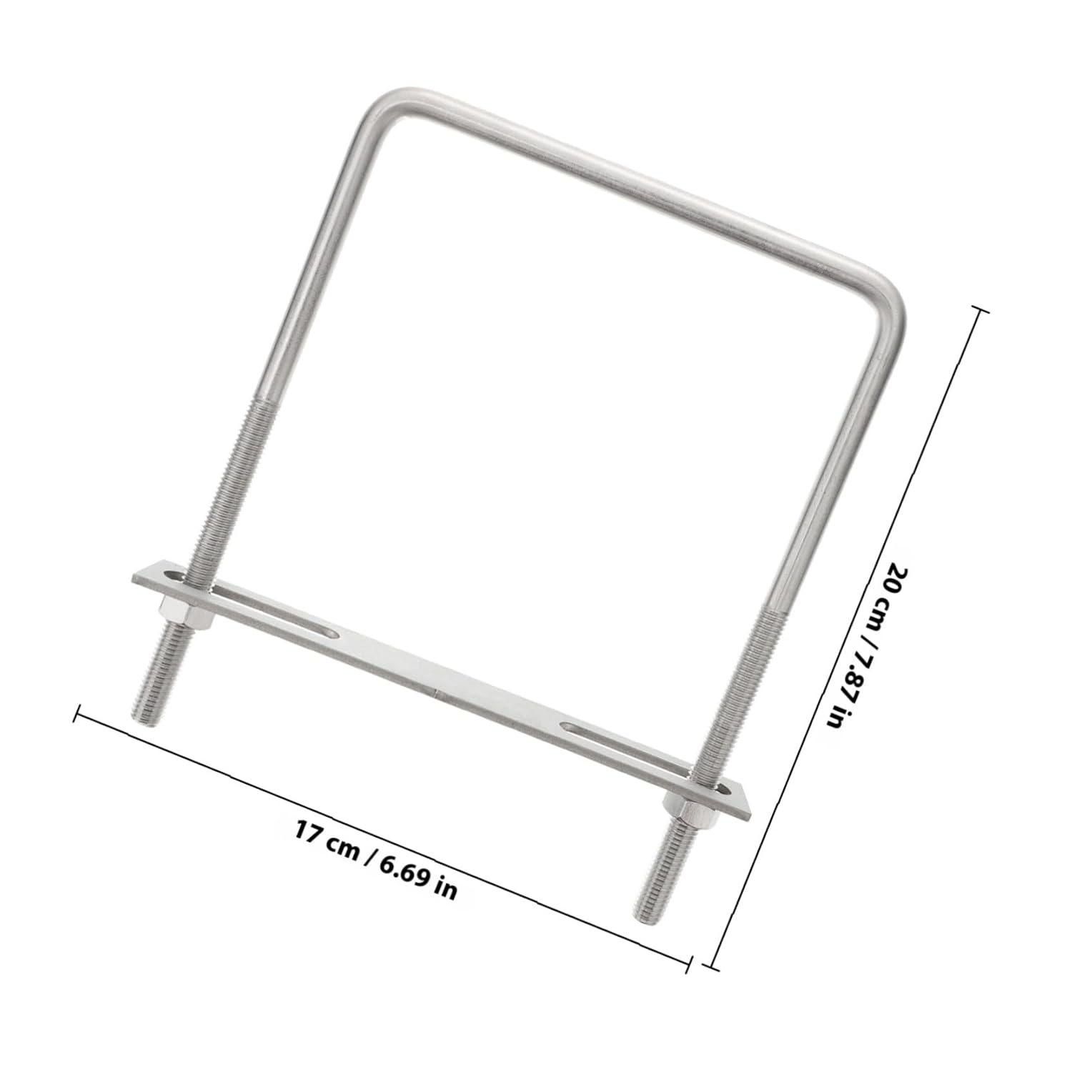 2pcs Stainless Steel Square U Bolts Right Angle U-Bolt for Boat Trailers Use Heavy-Duty Fastening Wood and Pipeline Applications
