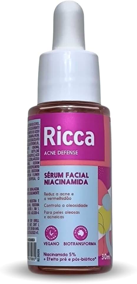 Sérum Facial Niacinamida 5% Controle Oleosidade Redução da Acne e Vermelhidão Pele Oleosa 30ml
