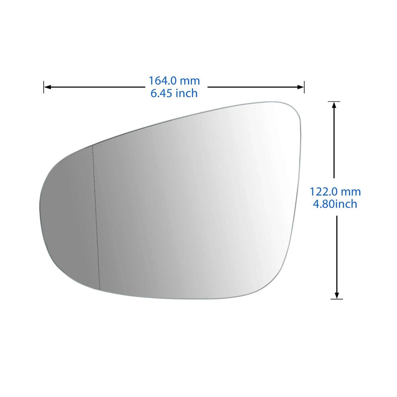 Verre Miroir Pour VW Pour Golf 6 5K 2009-2012 Aile De Porte Gauche Rétroviseur Latéral Verre Convexe Chauffé Glace Rétroviseur