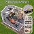 MELLCOM 8 x 10 FT Resin Outdoor Storage Shed with Windows, Outdoor Storage Tool Shed with Floor and Lockable Door, Resin Garden Shed for Garbage Can, Bike, Lawnmower