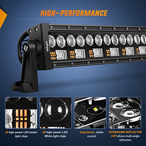 Image of Nilight LED Light Bar 7D 22 inch 150W Spot Flood Combo Beam Amber White