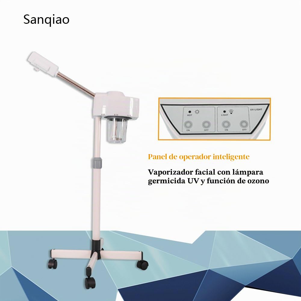 Profesional Sauna Vaporizador Facial de Nanómetro Iónico & Piel Hidratante & Limpieza Profunda con Ajustable Aromaterapia y Función Ozono 750W