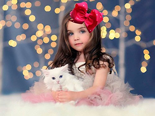 CELLOT 6 Inches Big Hair Bows Clip Glitter Rhinestones Large Boutique Cheer Bows Alligator Hair Clips For Baby Girls and Toddlers Hair Accessory Pack of 16