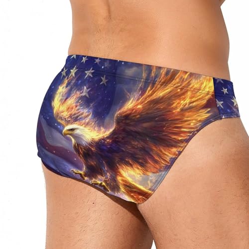 US Ea-gles Flag Men's Swim Trunks Briefs Swimsuit Swimwear Bathing for Underwear Beach4