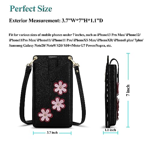 Image of Peacocktion Small Crossbody Cell Phone Purse for Women, Lightweight Mini Small Crossbody Bags for Women with Card Slots