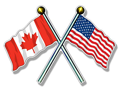 Imán vinilo rectangular 3x5 pulgadas Estados Unidos y Canadá miniatura 1