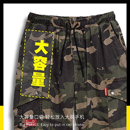 Heren camouflage broek, lente en zomer plus size herenkleding plus vetverhoging losse casual broek, met trekkoord - Afbeelding 6