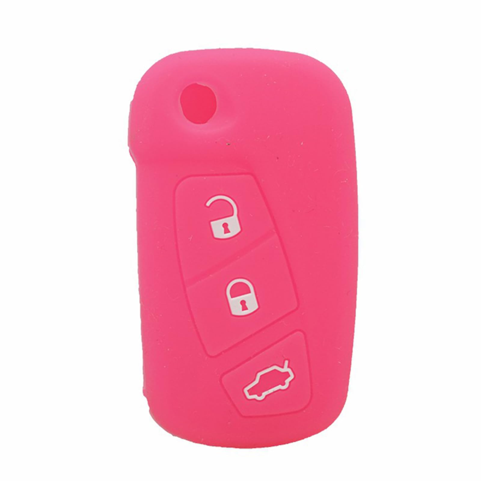 Car Key Case for Ford KA Galaxy Fusion Mk4 Kuga Edg, Silicone Rubber Key Cover Case Remote Flip Key 3 Buttons