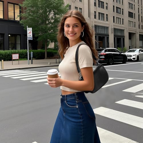 Shoulder Bag Purses for Women - Small Handbags PU Leather Shoulder Purse Trendy Designer Underarm Bags3