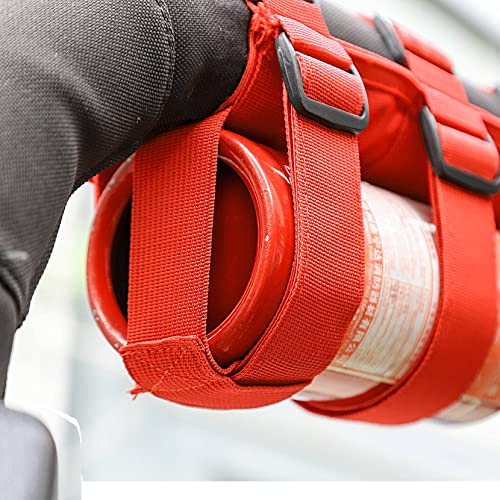 Adjustable Roll Bar Fire Extinguisher Mount Holder 3 lb for Jeep Wrangler Unlimited CJ YJ LJ TJ JK JKU JL JLU 4XE,Red
