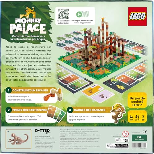 Lego® Monkey Palace Asmodee Construisez Votre Chemin vers la Victoire Brique par Brique ! et + 2 à 4 Joueurs 45 mn - vue 4
