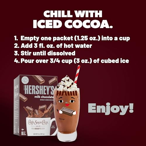 Image of Candy Shop Cocoa HERSHEYS Milk Iced Cocoa Mix, 1.25oz, 24 Pack