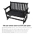 Mosbrisa Poly Lumber Patio Glider, Durable HIPS Material, Weather-Resistant Swing Bench for Outdoor Porch Garden (Black, 2-Seater)