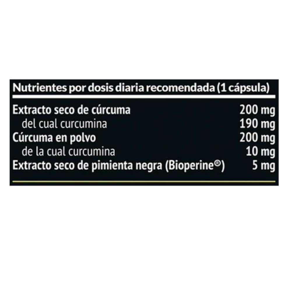 Kurkur con Cúrcuma y Bioperine® Paleobull 60 cápsulas vegetales, fórmula con extracto seco y cúrcuma en polvo, sin gluten, formato diario para 2 meses, apoyo botánico práctico.